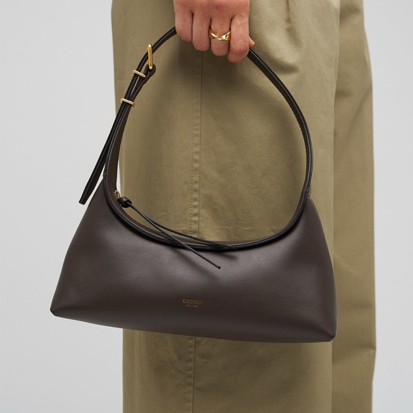 ✨ Brand New ✨ Oroton Mahogany Brown Leather Shoulder Bag - Picture 3 of 5